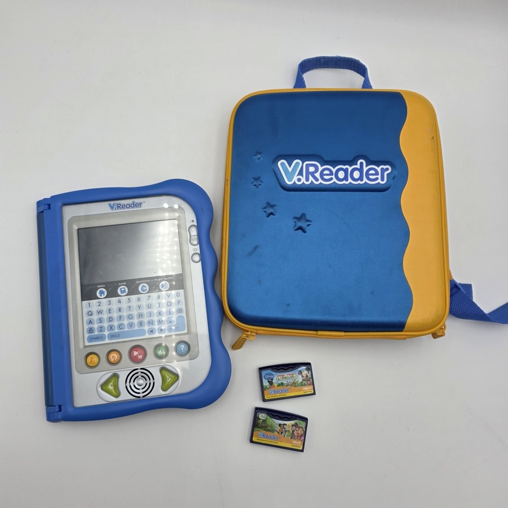 Vtech V.Reader Electronic Reading‎ Learning System With 2 Games READ DESCRIPTION
